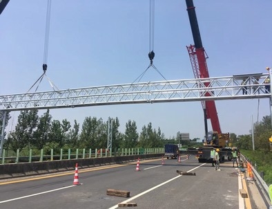 开封开封门架标牌施工现场